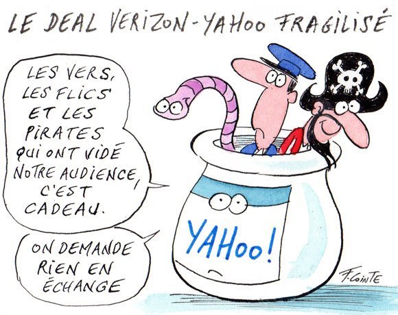 Dessin: Le rachat de Yahoo par Verizon compromis ?